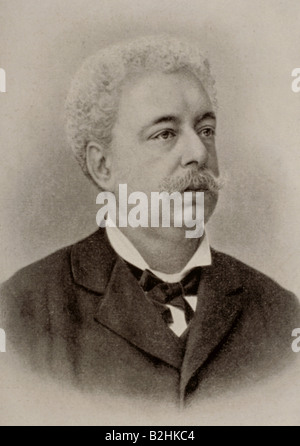 Amicis, Edmondo de, 21.10.1846 - 11.3.1908, auteur/écrivain italien, portrait, gravure de bois, fin, XIXe siècle, Banque D'Images