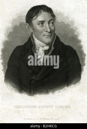 Tiedge, Christoph August, 14.12.1752 - 8.3.1841, l'auteur allemand / écrivain, portrait, gravure sur acier par Carl Mayer, après la peinture de Friedrich Weitsch, 19e siècle, l'artiste n'a pas d'auteur pour être effacé Banque D'Images