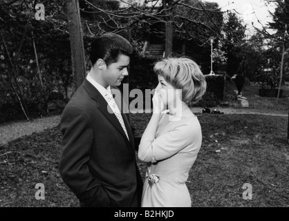 Schneider, Romy, 23.9.1938 - 29.5.1982, actrice allemande, avec son frère Wolfi, 1959, Banque D'Images