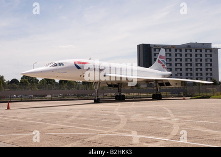 British Airways Concorde à l'aéroport de Heathrow Banque D'Images