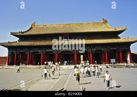 Géographie / voyages, Chine, Pékin, Palais impérial, Cité Interdite, salle d'audience, vue extérieure, années 1970, Banque D'Images