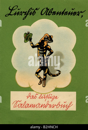 Publicité, mode, salamandre, livret, 'Lurchis Abenteuer - Das lustige Salamanderbuch', partie 1, 1937, titre, , Banque D'Images