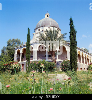 Géographie / billet, Israël, l'église sur la montagne de béatitude, Banque D'Images