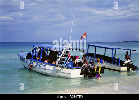 Géographie / billet, de la Jamaïque, Negril, Jamaïque de l'ouest, sur le chemin de la plongée, plongée, Banque D'Images