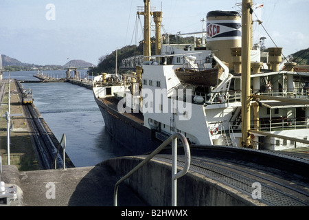 Géographie / voyage, Panama, trafic / transport, canal, sortie vers Océan Pacifique, 1968, Banque D'Images