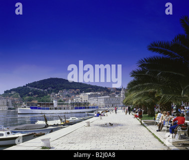 Géographie / voyages, Croatie, Dalmatie, Split, Port, promenade, ancien, port, Banque D'Images