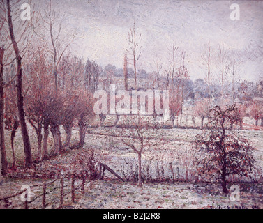 Beaux-arts, Pissarro, Camille (1830 - 1903), peinture 'givre à Eragny', l'artiste n'a pas d'auteur pour être effacé Banque D'Images