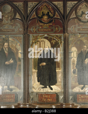 Chemnitz, Martin, 9.11.1522 - 8.4.1586, théologien allemand, pleine longueur, peinture, choeur de Reinhard Roggen, vers 1600, église Saint Ulrici, Brunswik, , Banque D'Images