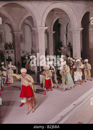 Noël, lits de bébé, scène de la nativité, figures, 'Palais Crib' du roi Charles III de Naples, Italie, deuxième moitié du XVIIIe siècle, Musée national bavarois, Munich, Banque D'Images