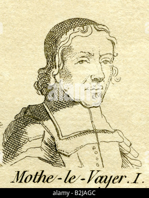 Mothe Le Vayer, François de la, 1588 - 9.5.1672, le français auteur/rédacteur, portrait, gravure, 18e siècle, l'artiste a le droit d'auteur , de ne pas être effacé Banque D'Images