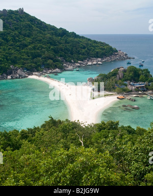 Les plages de Paradise sur Nang Yuan île au large de l'île de Koh Tao en Thaïlande Banque D'Images