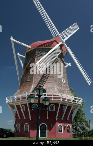 Moulin à vent hollandais replica Orange City Iowa Banque D'Images