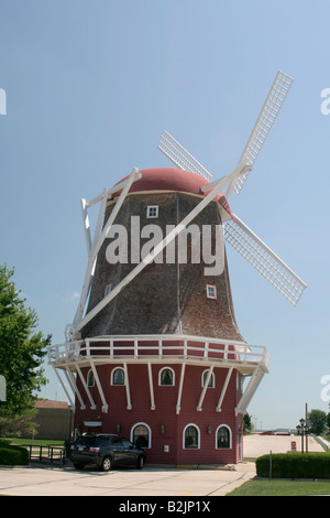 Moulin à vent hollandais replica Orange City Iowa Banque D'Images