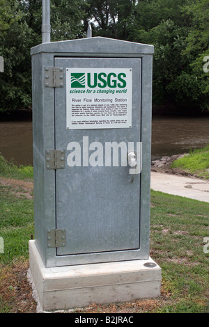 Alimentation solaire et d'une station de mesure de flux liés à Des Moines Iowa Humbolt Banque D'Images