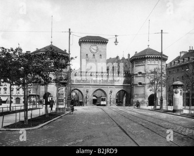 Géographie / voyages, Allemagne, Munich, Isartor, vue, vers 1900, Banque D'Images