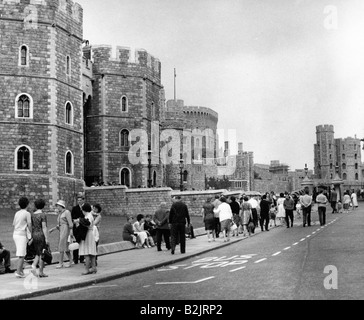 Géographie / voyages, Grande-Bretagne, châteaux, Château de Windsor, vue extérieure, années 60, Banque D'Images