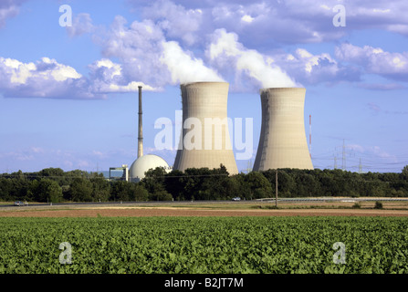 L'énergie, la centrale nucléaire de Grafenrheinfeld, Bavière, Allemagne, vue extérieure, Additional-Rights Clearance-Info-Not-Available- Banque D'Images