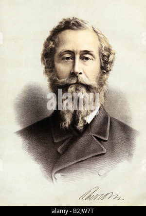 Hamilton, James, 21.1.1811 - 31.10.1885, 1er duc de Abercorn, noble écossais, portrait, lithographie, colorés, 19ème siècle, Banque D'Images