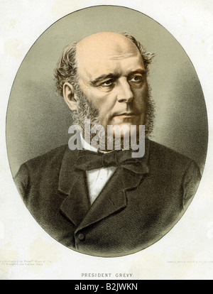 Grevy, Jules, 15.8.1813 - 9.9.1891, politicien français, président 30.1.1879 - 1.12.1887, portrait, lithographie colorée, basée sur une photographie, Londres, Angleterre, XIXe siècle, Banque D'Images