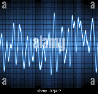 Grande image d'un système électronique sine wave son ou audio Banque D'Images