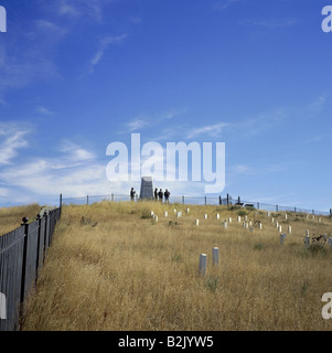 Géographie / voyages, USA, Montana, Little Bighorn Battlefield, Last Stand Hill, 7ème Monument Cavalerie, Additional-Rights Clearance-Info-Not-Available- Banque D'Images