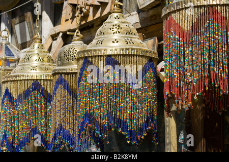 Lampes de perles dans la vieille ville de Damas en Syrie Banque D'Images