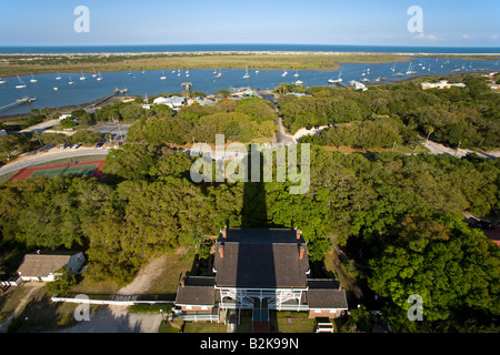 Anastasia Island vu du haut de la St Augustine Lighthouse Banque D'Images