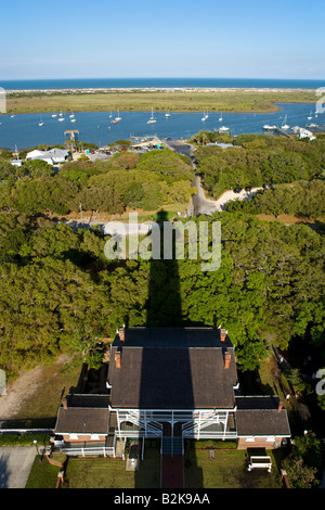 Anastasia Island vu du haut de la St Augustine Lighthouse Banque D'Images