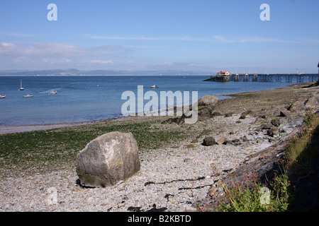 Beach Mumbles Swansea West Glamorgan Banque D'Images