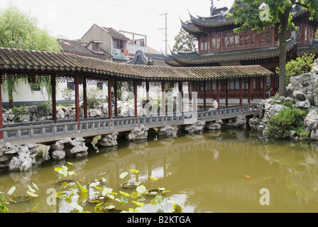 La Chine, Shanghai, Yu Yuan Garden Banque D'Images