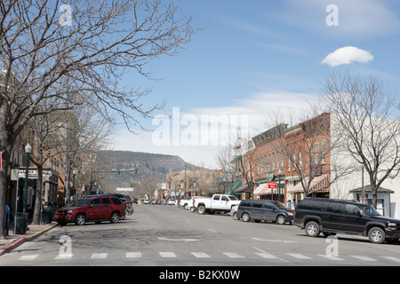 Avenue principale de Durango, dans le Colorado, USA Banque D'Images