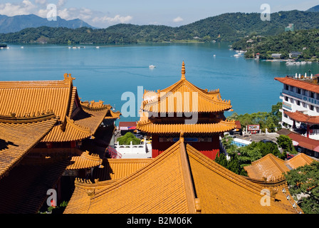 Taiwan, Wen Wu Temple, Sun Moon Lake Banque D'Images