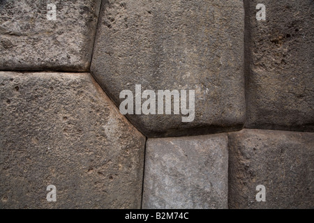 Les murs Incas à Cuzco, Pérou Banque D'Images