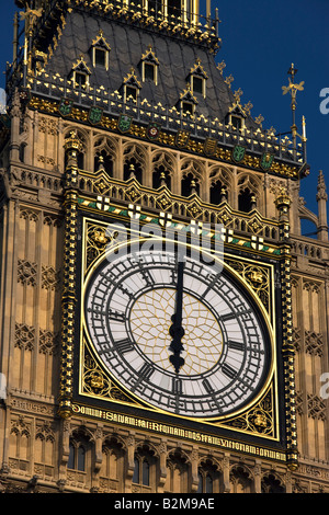 BIG BEN HORLOGE CHAMBRES DU PARLEMENT LONDON ENGLAND UK Banque D'Images