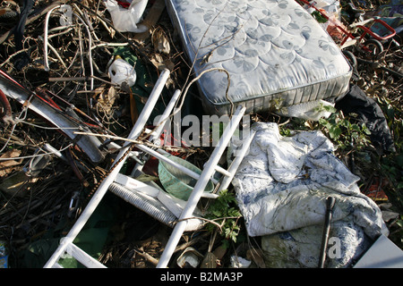 Camp d'immigrants dans la région de woods démoli à rome Banque D'Images