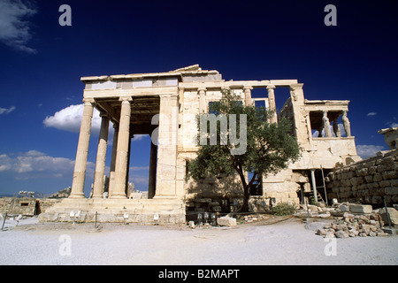 Grèce, Athènes, Acropole, Erechtheion, porche nord Banque D'Images