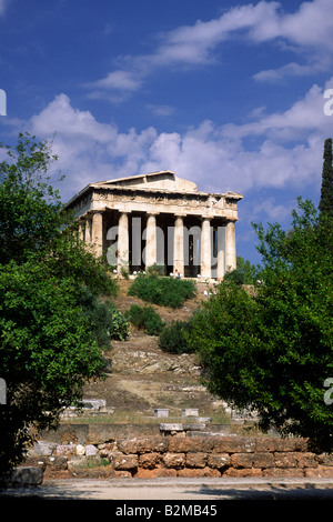 Grèce, Athènes, Agora, Théseion, temple d'Héphaïstos Banque D'Images