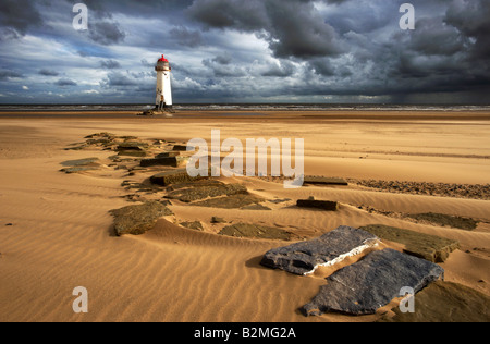 Phare de Talacre North Wales UK Banque D'Images