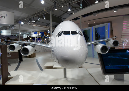 Cockpit Airbus A380 maquette Farnborough Air Show 2008 Banque D'Images