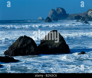 Côte du Pacifique, Del Norte Coast Redwood National Park California USA, par Willard Clay/Dembinsky Assoc, Photo Banque D'Images