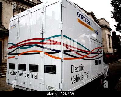 Fourgon électrique en procès avec BT Openreach Company à Londres Banque D'Images