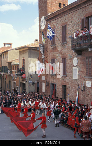 Fête de saint Joseph et de l'âne palio, Torrita di Siena, Italie Banque D'Images