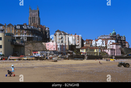 Avec la station Cromer principalement l'architecture victorienne Banque D'Images