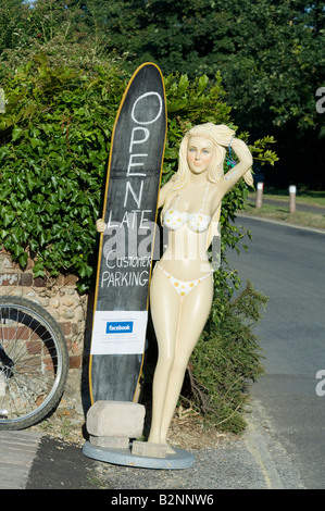 La Boutique Sign West Wittering West Sussex UK Banque D'Images