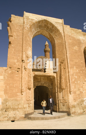 Ishak Pasa Saray palais fortifié, cour intérieure, dans les montagnes près de Dogubeyazit Banque D'Images