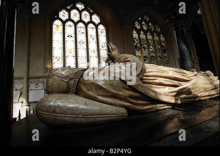 Tombe de James Montagu, évêque de Bath, l'abbaye de Bath, Bath, Royaume-Uni Banque D'Images