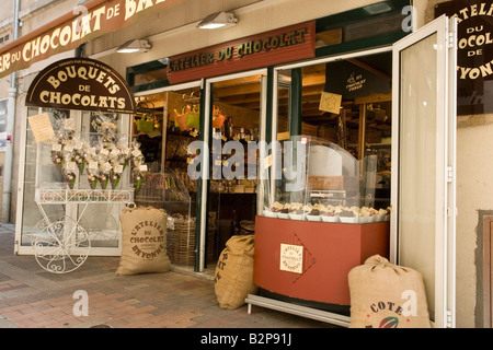 Boutique de chocolat Bayonne Aquitaine France Banque D'Images