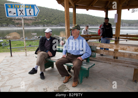 Grèce Macédoine Prespa lakes village Psarades étonnant avec Banque D'Images