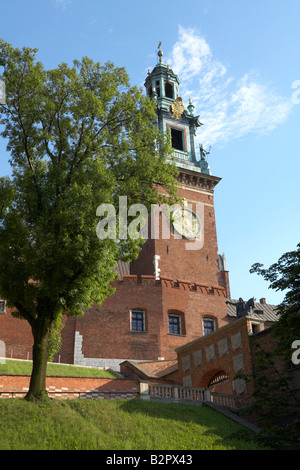 Région de Malopolska Pologne Cracovie Wawel Cathédrale Royale de passerelle Banque D'Images