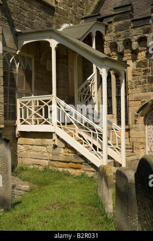 Entrée privée pew Cholmley St Marys Church Whitby, North Yorkshire Angleterre Royaume-Uni Royaume-Uni GB Grande Bretagne Banque D'Images